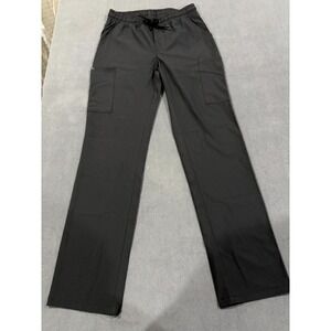 Jaanuu Scrub Pants Mens XS Black Stretch Workwear Drawstring Waist Cargo Pockets